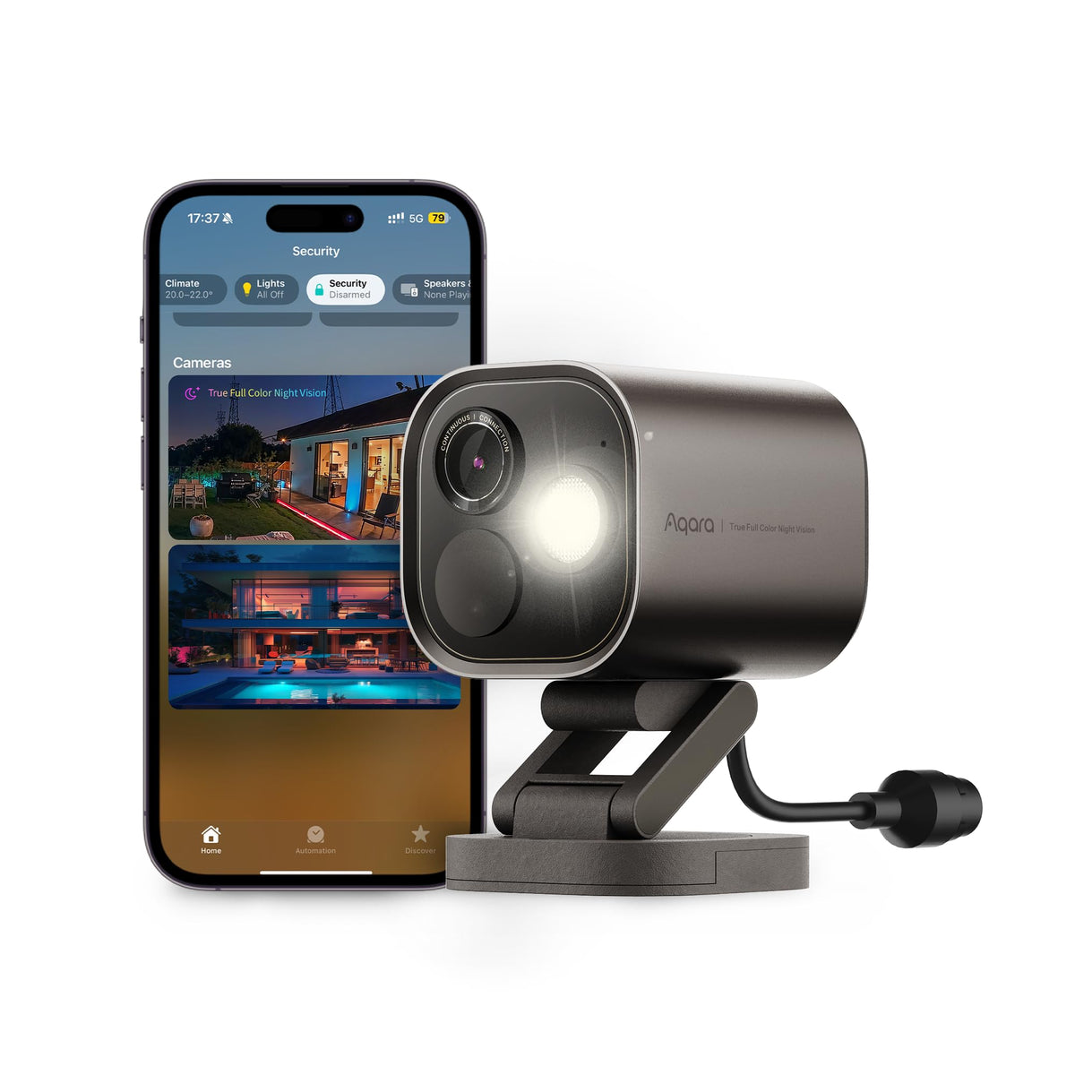 Aqara 4MP Camera Hub G5 Pro PoE, True Color Night Vision Security Camera