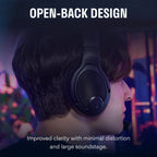 DROP PC38X Gaming Headset – Open-Back Over-Ear Design with Noise-Cancelling Mic, Velour Earpads – Compatible with PC, PS5, PS4, Xbox, Switch, Mobile – Black