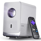 Aurzen Roku TV D1R Cube 1080P FHD Smart Projector, Sealed Optical Engine