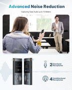 iFLYTEK Offline Voice Recorder with Playback, Secure Digital Recorder with AI Transcription, 5-Language Voice-to-Text, Noise Reduction, AI Voice Recorder for Meetings, Interviews, Learning