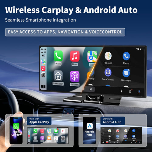11.5" Wireless CarPlay Screen for Car with Apple CarPlay & Android Auto