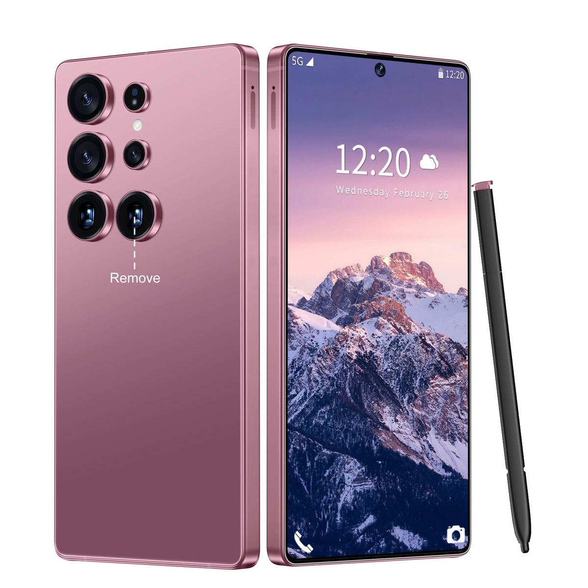 Huness I25 Ultra Unlocked Cell Phone,Built in Pen,16+1TB Unlocked Phone, Android 14 Battery 7000mAh 6.99" HD Screen Smartphone, 5G/Face ID/Fingerprint Lock/Dual SIM/GPS(Gold, 16+1TB)