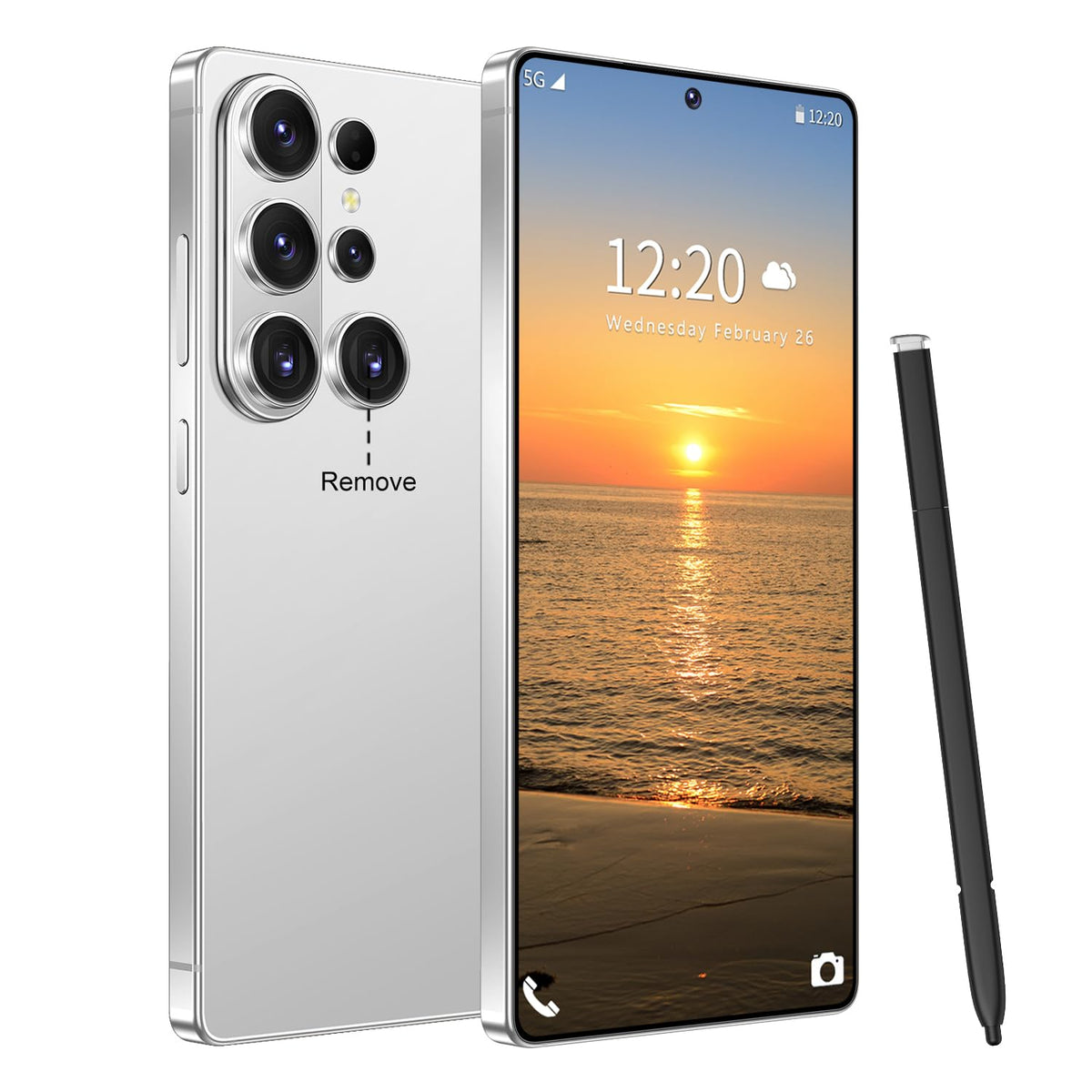 Huness 26 Ultra Unlocked Cell Phone,Built in Pen,16+1TB Unlocked Phone, Android 15 Battery 7000mAh 6.99" HD Screen Smartphone, 5G/Face ID/Fingerprint Lock/Dual SIM/GPS (Deep Blue)