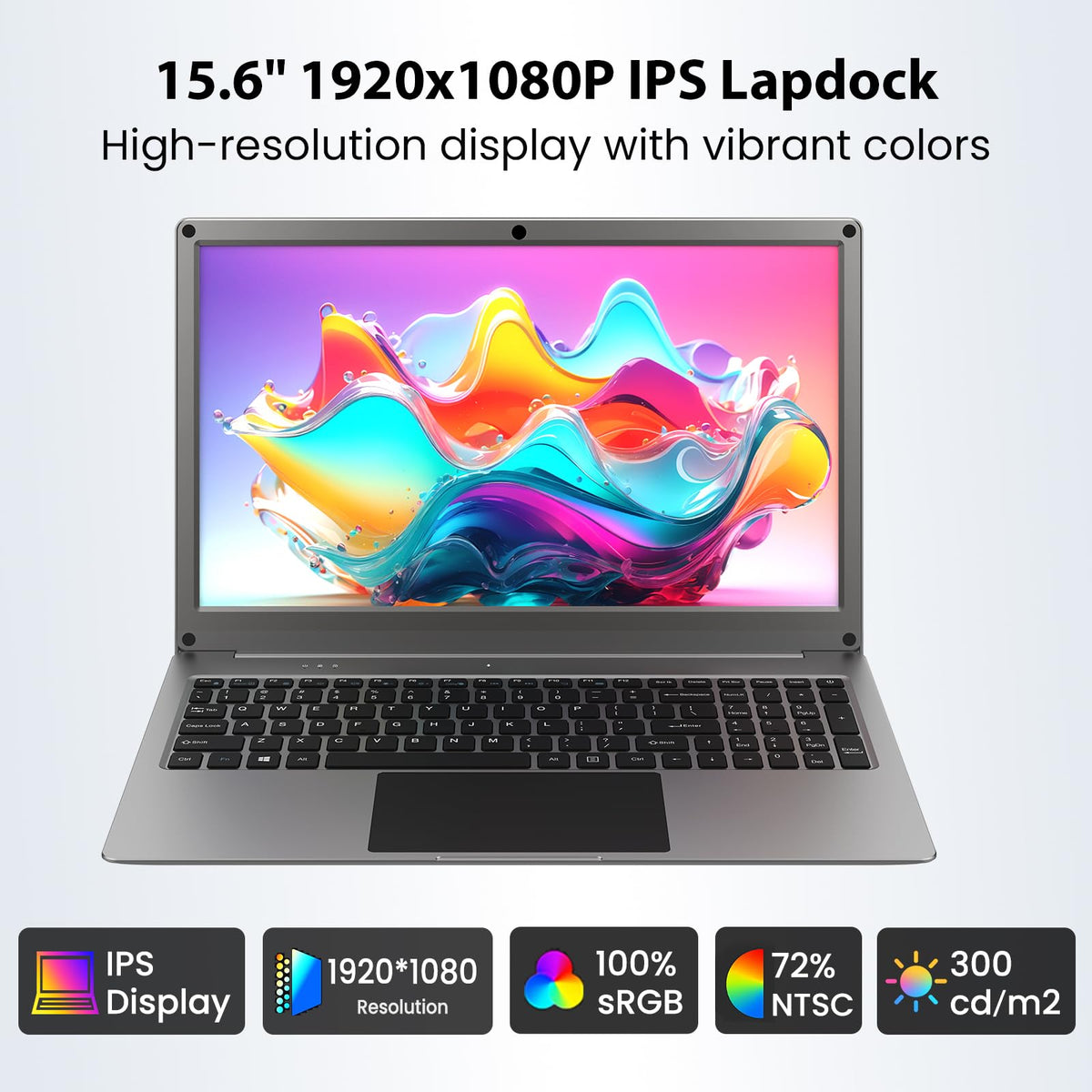ELECROW 15.6" Portable Monitor with Keyboard, Lapdock 1080P FHD IPS Display