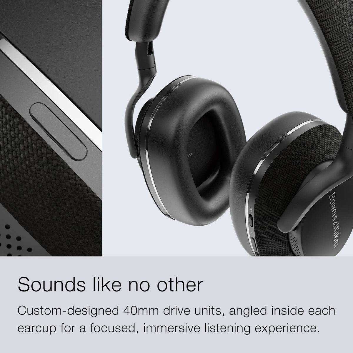 Bowers & Wilkins Px7 S2 Over-Ear Headphones, Black