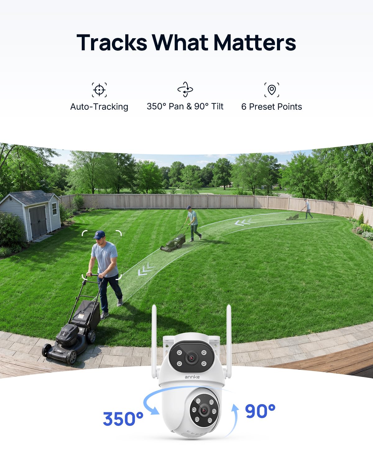 ANNKE Wireless Security Camera System, 4K NVR, 4 Dual-Lens PT Cams, 1TB HDD