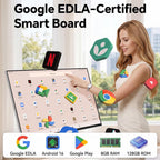 32 Inch 4K UHD Smart Board, Portable TV with Rolling Stand, Touch Screen