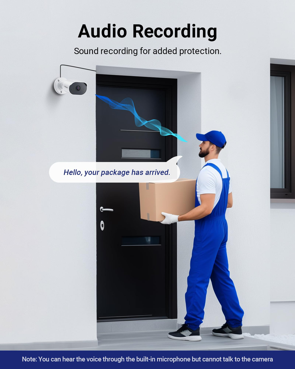 Anlapus 8CH 4K Security Camera System with Audio, 8pcs 8MP Wired CCTV Cameras Outdoor Indoor, AI Person/Vehicle Detection, Night Vision, H.265+ DVR with 1TB Hard Drive, 24/7 Recording, No Monthly Fee