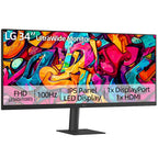 LG 27 Inch IPS Monitor, Full HD (1920 x 1080) Display, 120Hz, 1ms MBR, 99% sRGB, HDR10, WebOS, Tilt Adjustable, HDMI x 1, Borderless Display for Gaming and Office