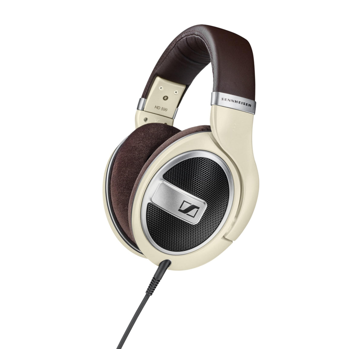 Sennheiser HD 599 Open-Back Wired Audiophile Headphones, Ivory