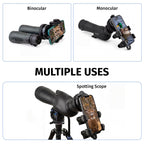 Universal Spotting Scope Phone Adapter, Double Grip, Made in USA