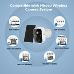 Hiseeu Solar Camera Security Outdoor, 4 Pack 100% Wireless 4MP WiFi Cameras