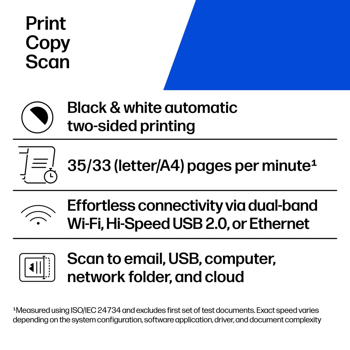 HP LaserJet Pro 3101sdw | Monochrome | Laser Printer | All-in-One | Duplex