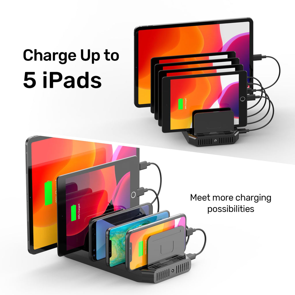 Unitek 5PCS 10 USB Charging Station Multiple Devices for iPad Tablet iPhone