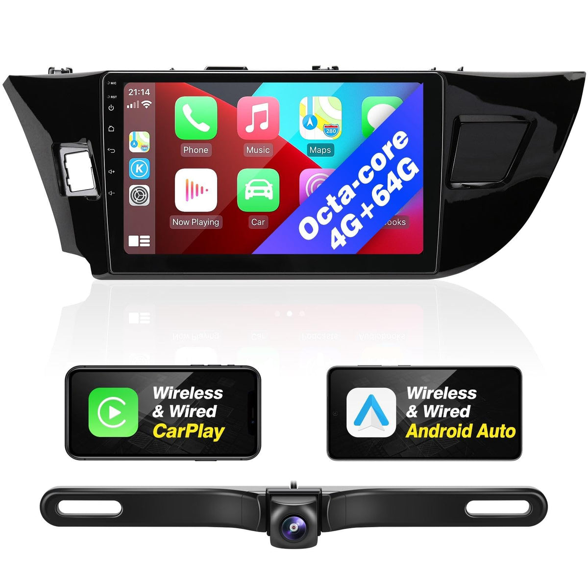 for Toyota Corolla 2014 15 2016 Radio Stereo Wireless Carplay Auto
