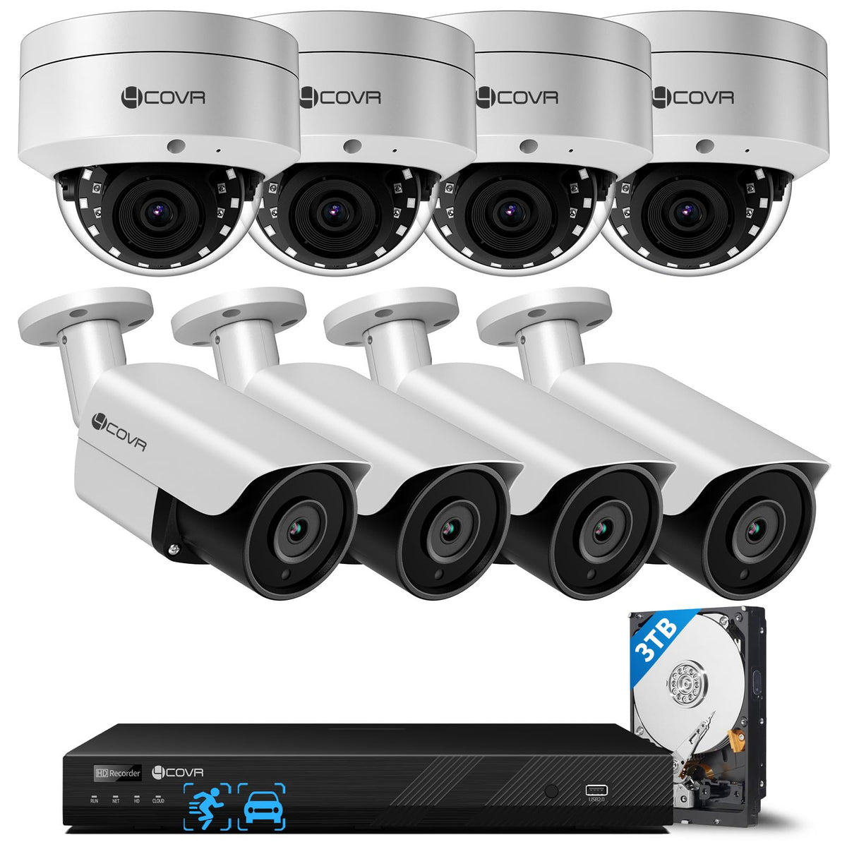4COVR PoE 16 Camera Security System for Business with 4TB HDD, LYH54A5M1616