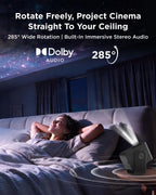 TCL C1 Smart Google TV Projector, WiFi and Bluetooth, 285° Rotating Gimbal