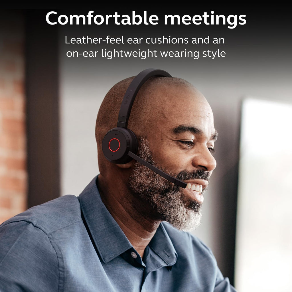 Jabra Evolve 65 TE (Third Edition) Wireless Headset with Mic, Black