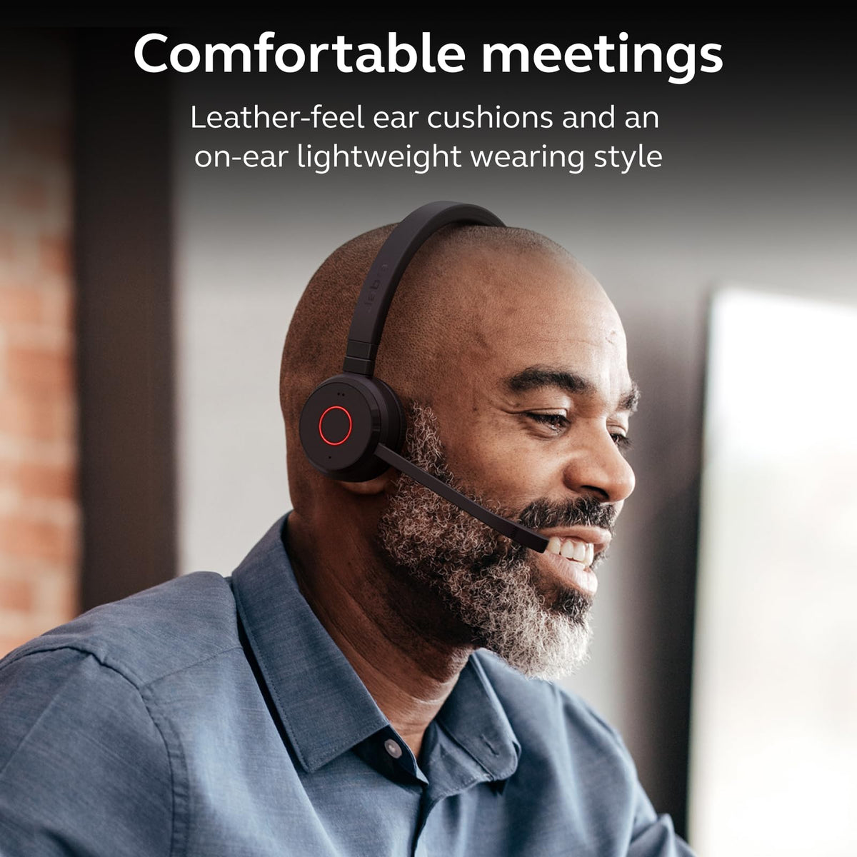 Jabra Evolve 65 TE (Third Edition) Wireless Headset with Mic, Black