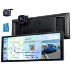 10.26" Wireless 60FPS CarPlay Screen with 4K Dash Cam & HD Backup Camera