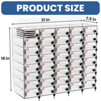 Cell Phone Locker 100 Slots, Wall-Mounted Cell Phone Lock Box with Keys, Acrylic Cell Phone Storage Locker for Employees Office Classroom Gym, Clear Cell Phone Locker Cabinet for Storage (40 Slots)