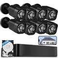 Wired Security Camera System, CCTV DVR with 512GB HDD, 8X 1080P Cam
