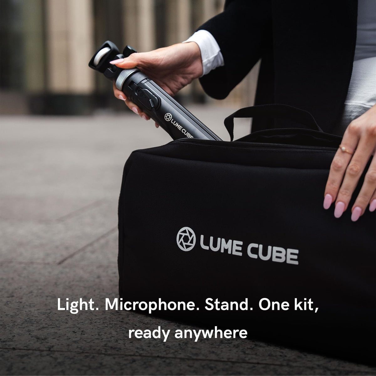 Lume Cube Content Creator Kit with LED Video Light, Microphone & Tripod – Video Recording & Vlogging Kit for YouTube, TikTok & Phone Content Creation | Portable Creator Lighting Kit