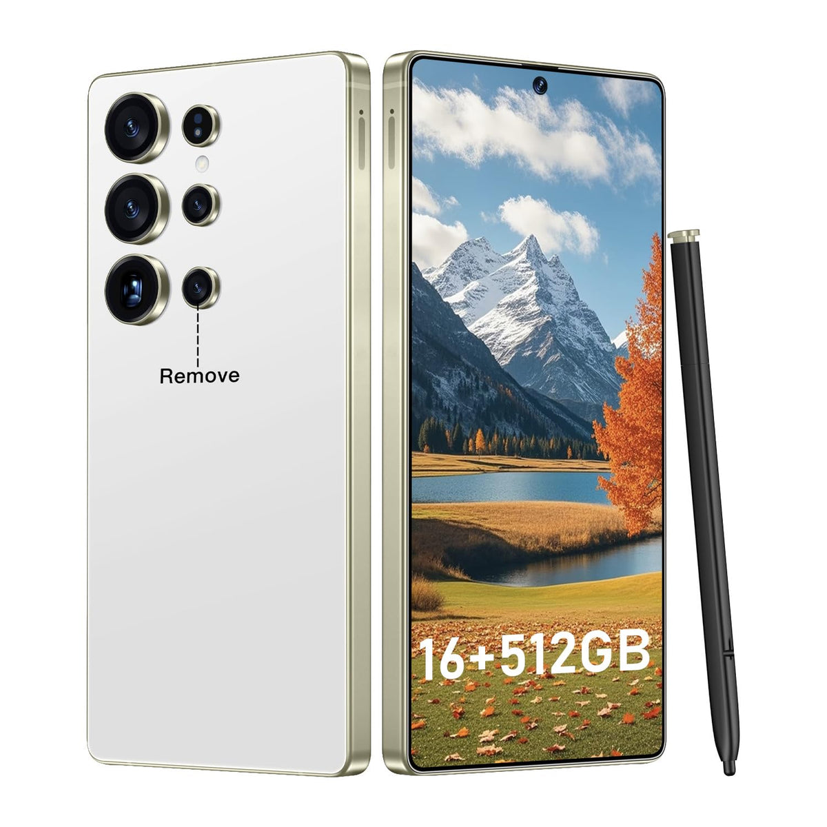 OEJBK I25 Ultra: Powerhouse 16GB/512GB, 2-Day 7000mAh Battery, Huge 6.99" Android 14 Phone w/Built-in Stylus - Your All-in-One Device The Superior Choice (White)