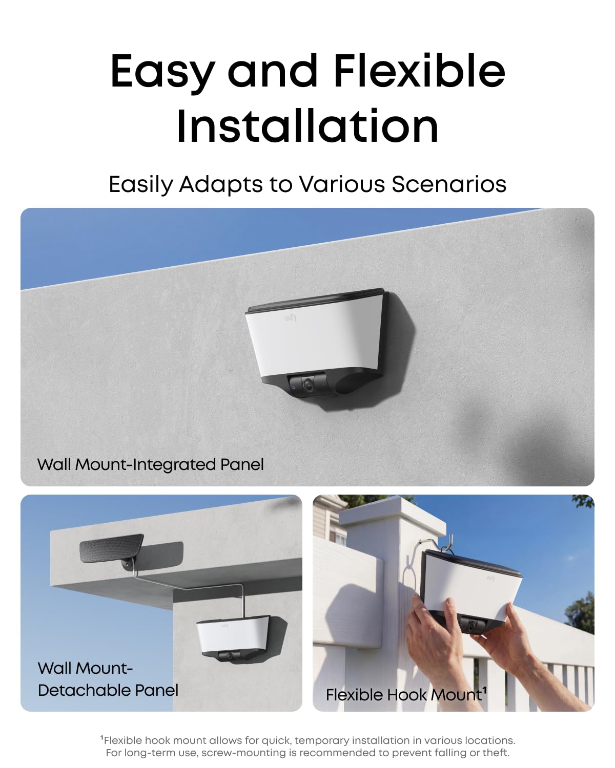 eufy Security Wall Light Cam S4, 4K Ultra HD, Solar Security Camera