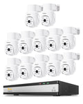Anlapus 16 Channel Security Camera System, 12Pcs 1080P Pan Tilt Cam, No HDD