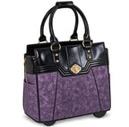 JKM and Company Alligator Compatible With Computer iPad, Laptop Tablet Rolling Tote Bag Briefcase Carryall Bag
