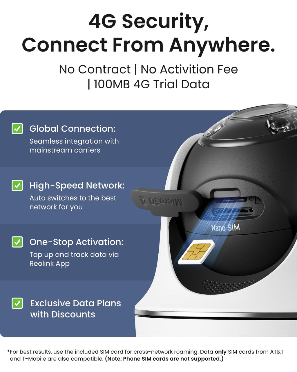 REOLINK 2K+ 4G LTE Cellular Security Camera Wireless Outdoor
