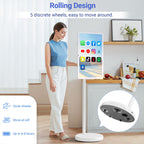 22-Inch Portable TV on Wheels, 1080p Portable Touch Screen Monitor