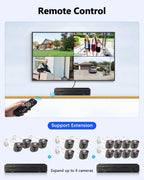 5MP Outdoor Wired Security Camera System, CCTV Video Surveillance System