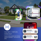AMLINK 2-Pack 4K/8MP Security AI IP PoE Camera, Human/Vehicle Detection, NDAA Compliant, Indoor Outdoor Surveillance Turret, 2-Way Audio, Support 256GB MicroSD, Deterrent, 2PACK-AL8M-T8198EW