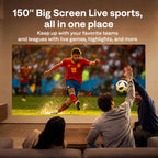 Aurzen Roku TV D1R Cube 1080P FHD Smart Projector, Sealed Optical Engine