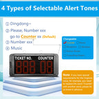 Multi-Window Take a Number System Wireless Queue Management System with LED Digital Display & Voice Broadcast 15 Counter Call Buttons for Bank Clinic Hospital Waiting Room