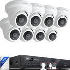 ONWOTE 12MP NVR 16 Channel Security System, 8x 4K 8MP Wired PoE IP Cameras