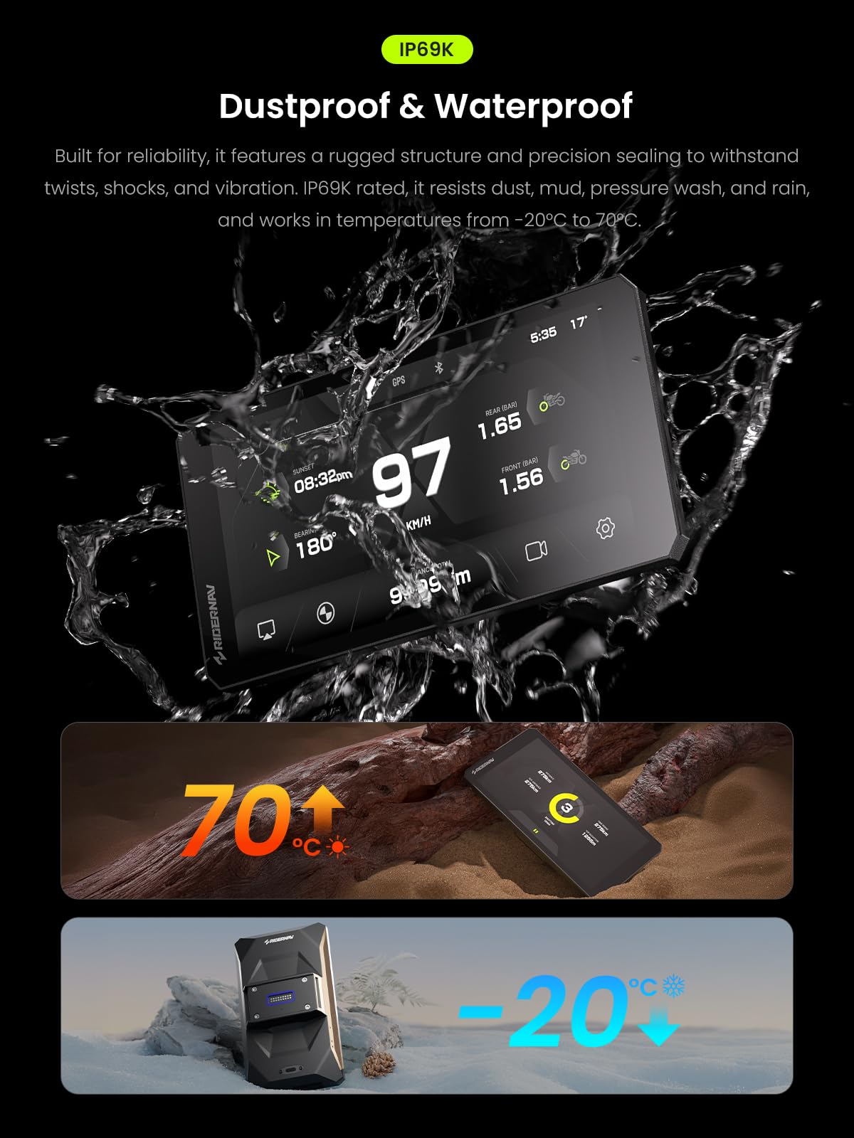 R7M 7" Wireless Motorcycle CarPlay & Android Auto for BMW Motorcycles - Native Wonder Wheel & Action Camera Control (GoPro/Insta360)| TPMS/RPM| OTA Updates|1200-Nit IP69K GPS | Nav Prep 5/6