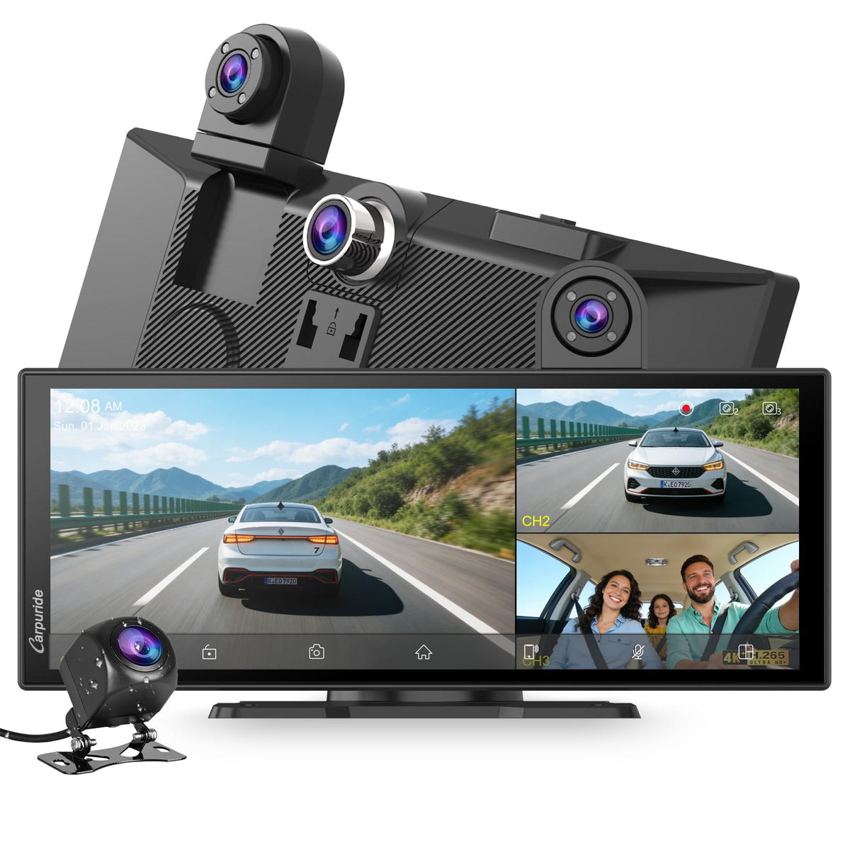 CARPURIDE W702BS for BMW Moto CarPlay & A-Auto Data Reading, Native Wonder