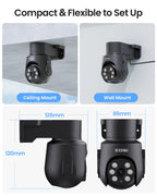 ZOSI 8CH 5MP Security DVR System, 4 x 1080p PT Audio Cameras, 500GB HDD