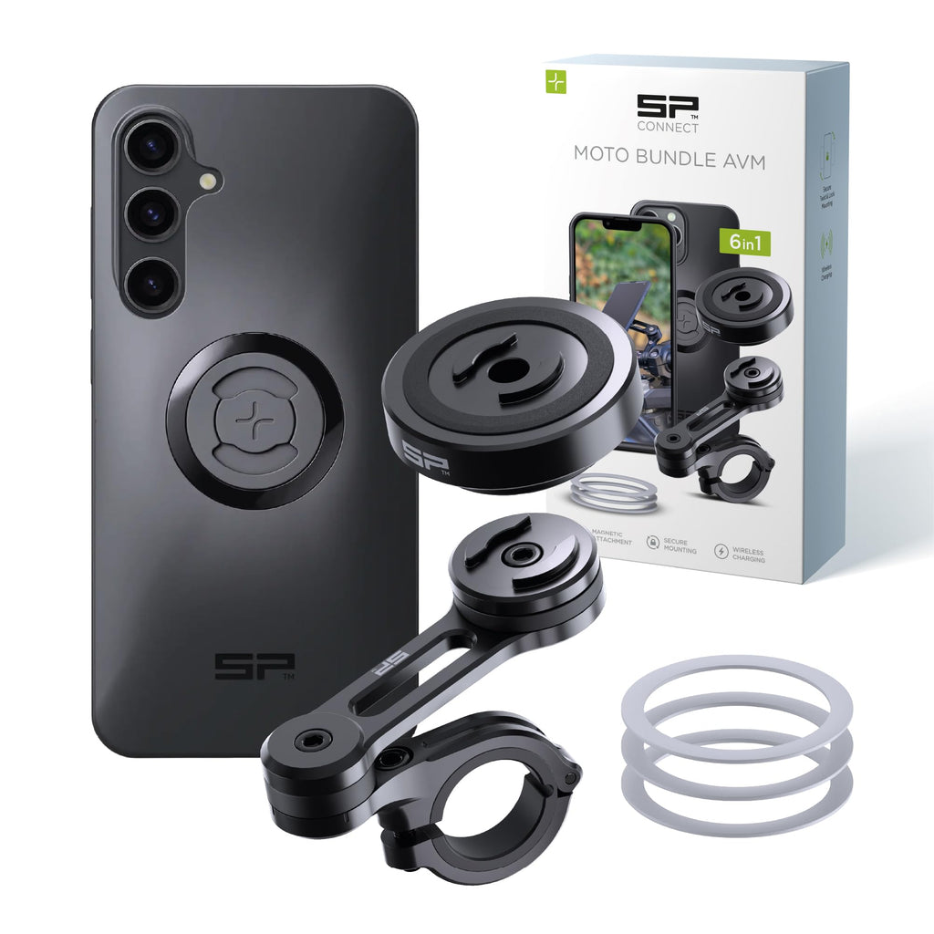 SP CONNECT Moto Bundle II with Anti Vibrations Module| SPC+ | Compatible with for Samsung S23 Ultra| Motorcycle Phone Mount |Phone Mount for Motorcycle Handlebars | Cell Phone Holder
