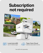 Tapo 4K Dual Lens Pan/Tilt Security Camera Wireless Outdoor, C675D KIT