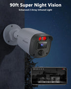 5MP Outdoor Wired Security Camera System, CCTV Video Surveillance System