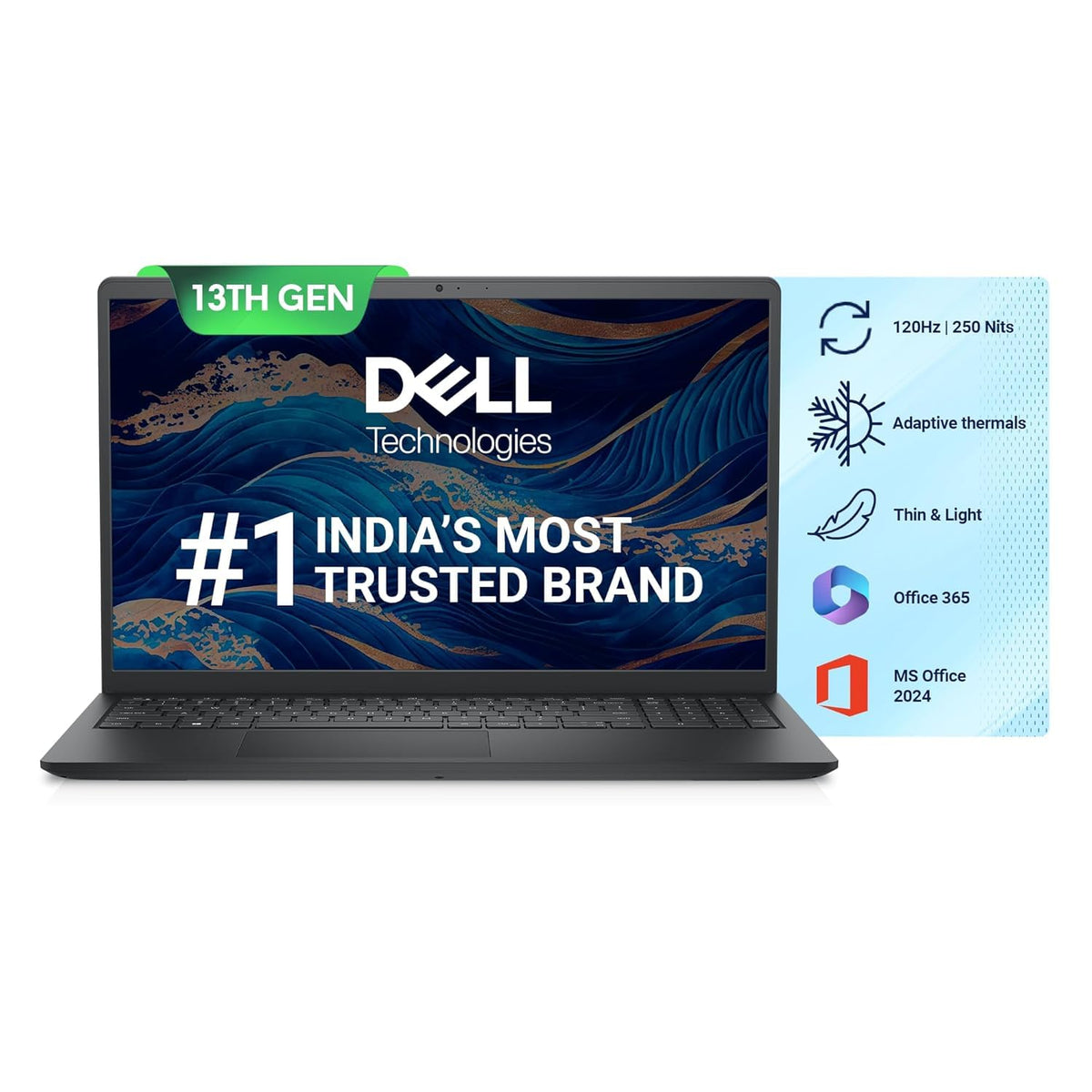 DELL Inspiron 15 3530 Business Laptop, 15.6" FHD Touchscreen, Intel Core i5-1334U, 16GB RAM, 1TB SSD, Lifetime Microsoft Office 2024, Webcam, HDMI, Wi-Fi 6, Windows 11 Pro, Black