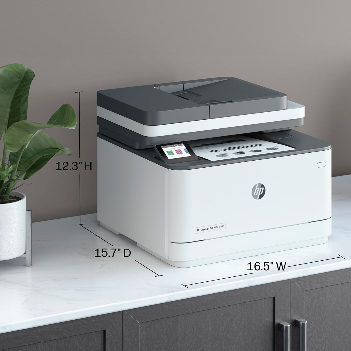 HP LaserJet Pro 3105sdw Monochrome Laser Printer | All-in-One