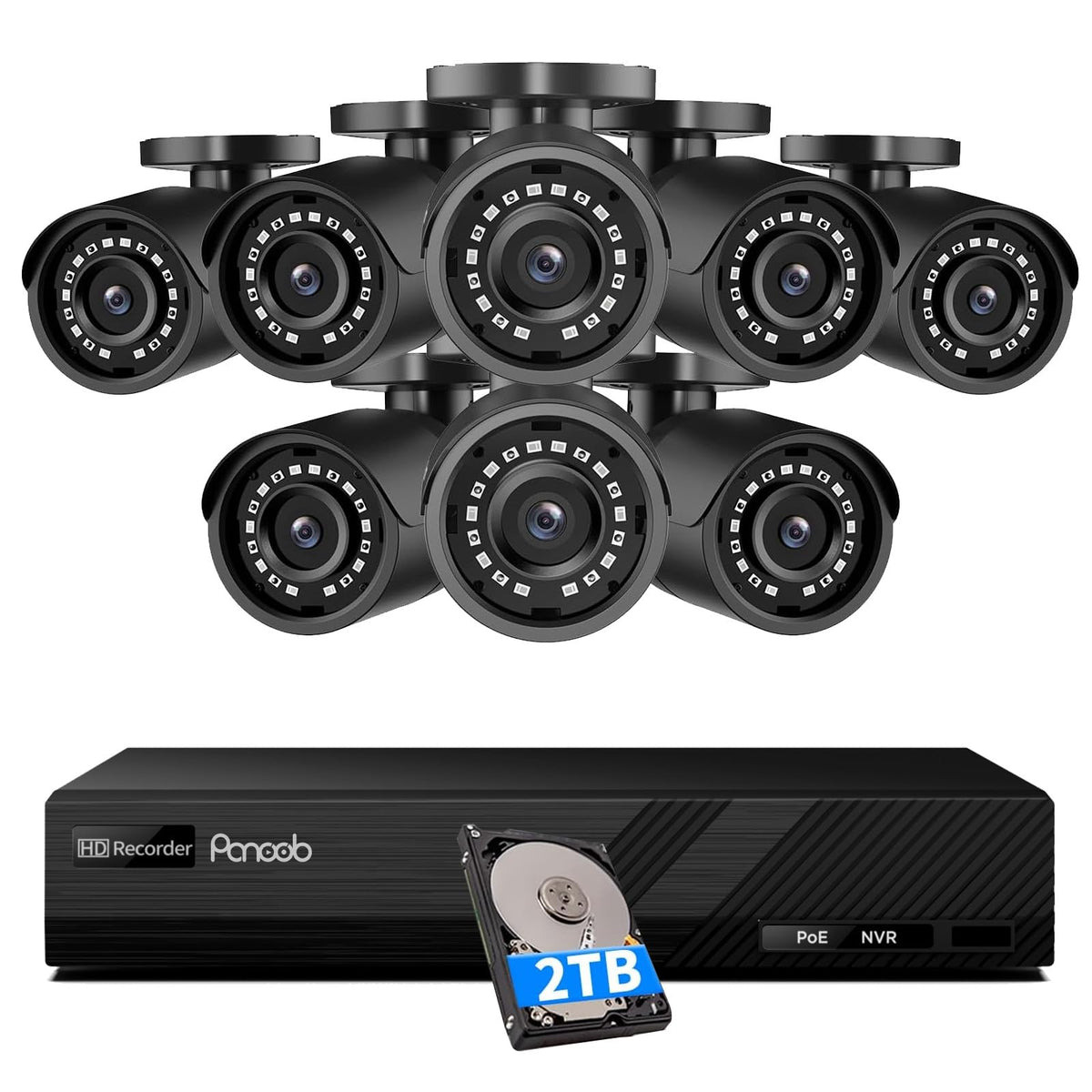 16 Camera Security System for Business with 4TB HDD, PB37F1616-5M
