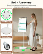 SYLVOX 27" Smart Rolling Display with Stand, Built-in 4-5H Battery