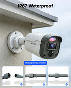 5MP Outdoor Wired Security Camera System, CCTV Video Surveillance System