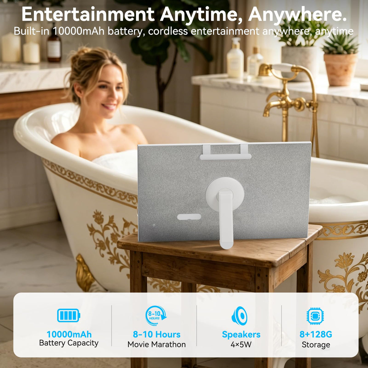 GKG 27" Portable TV with Touch Screen Android Smart Display, 1080P
